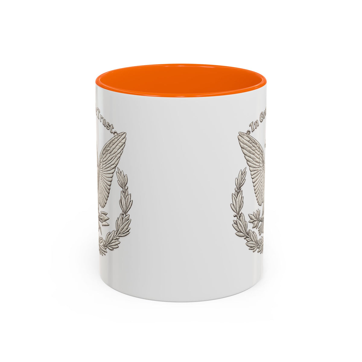 Eagle Emblem Coffee Mug — "In God We Trust" Accent Ceramic Mug (11/15oz)