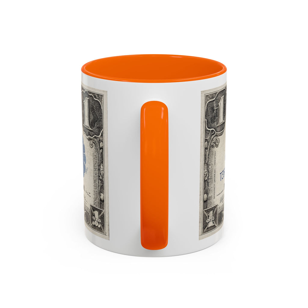 Dollar Bill Accent Coffee Mug — Vintage US Currency Design (11/15oz)