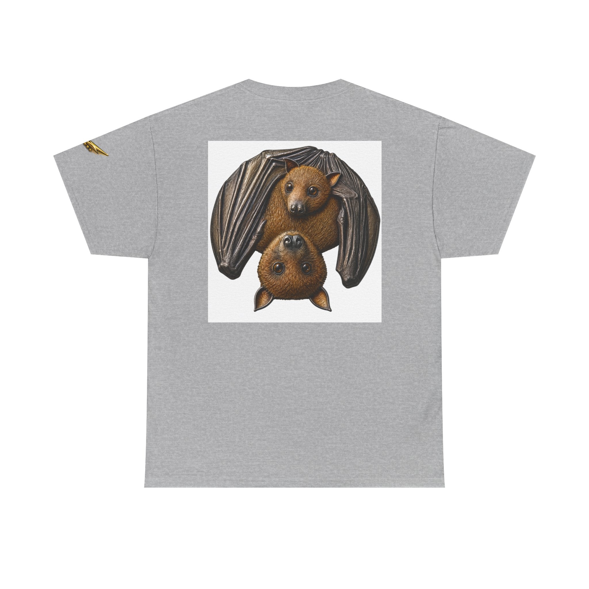 Bat Duo Graphic Tee — Cute Hanging Bats Back Print T-Shirt