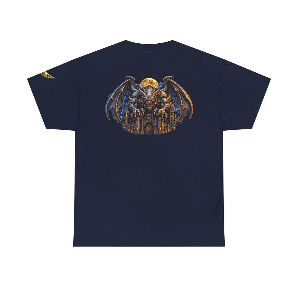 Gothic Gargoyle Tee — Dark Cathedral Winged Demon Graphic T-Shirt
