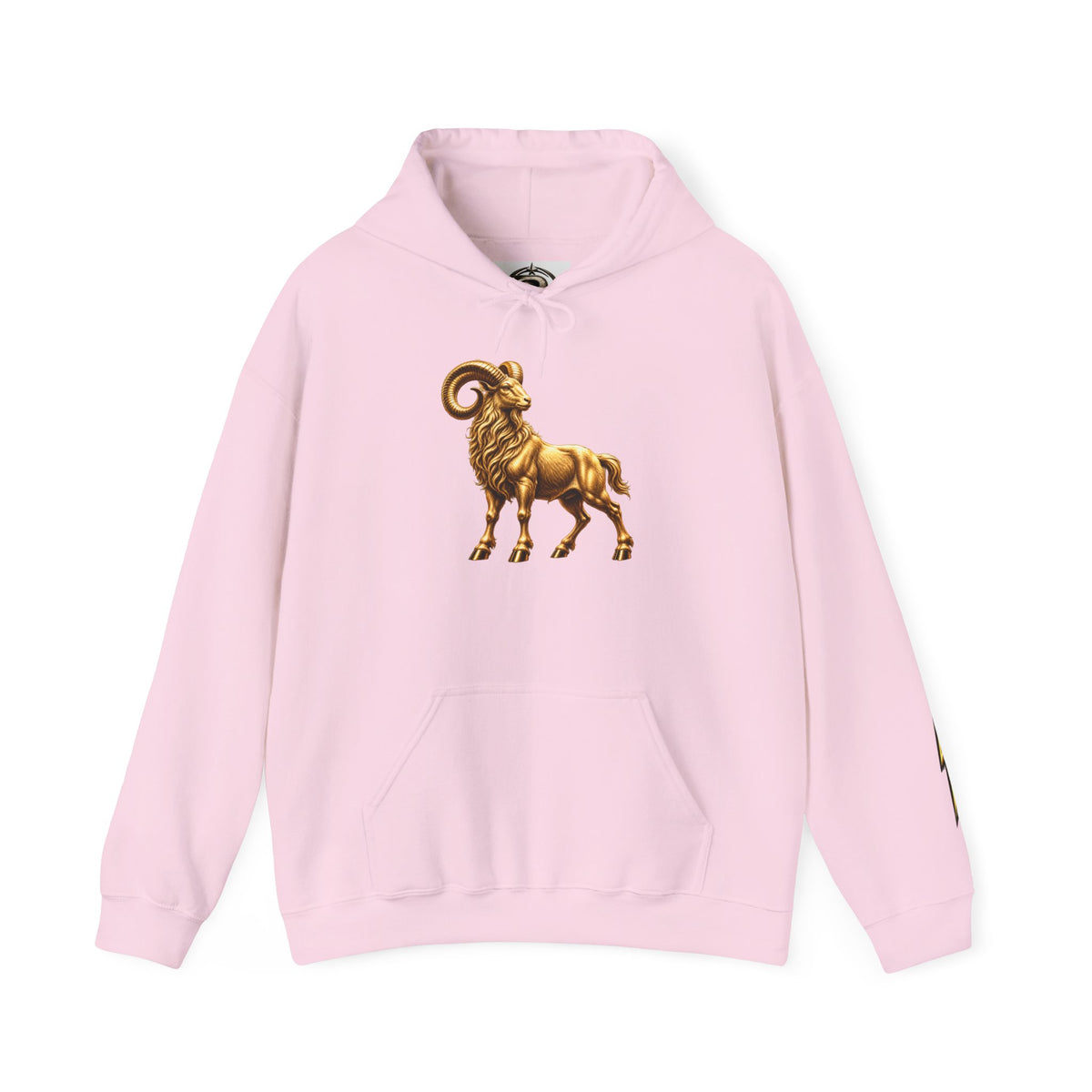 Capricorn Zodiac Hoodie — Gold Ram Graphic Hoodie
