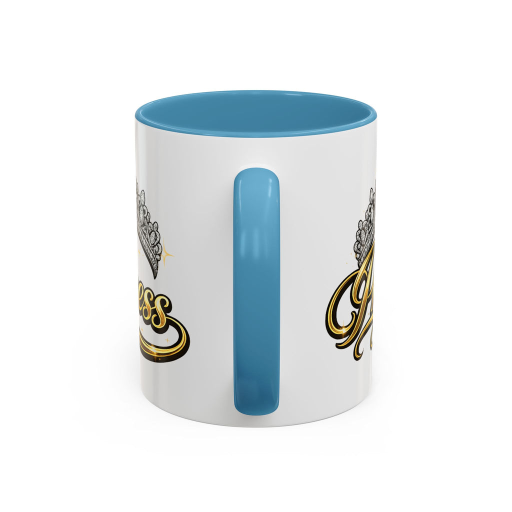 Princess Crown Accent Coffee Mug — Gold Script 11/15oz