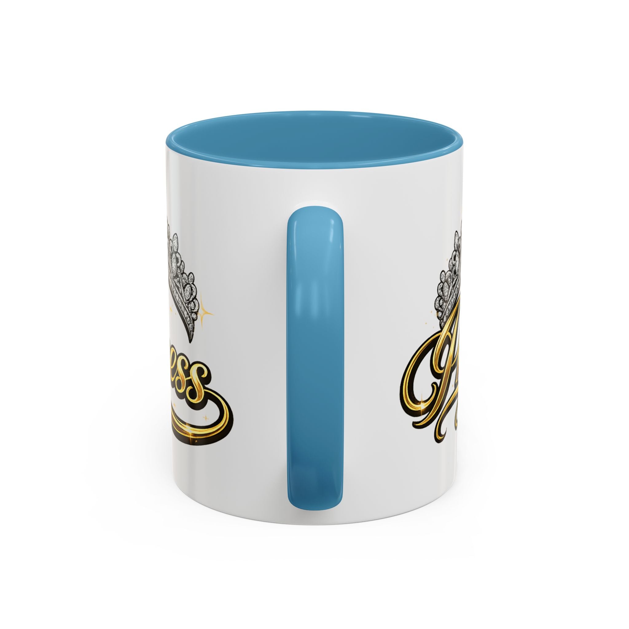 Princess Crown Accent Coffee Mug — Gold Script 11/15oz