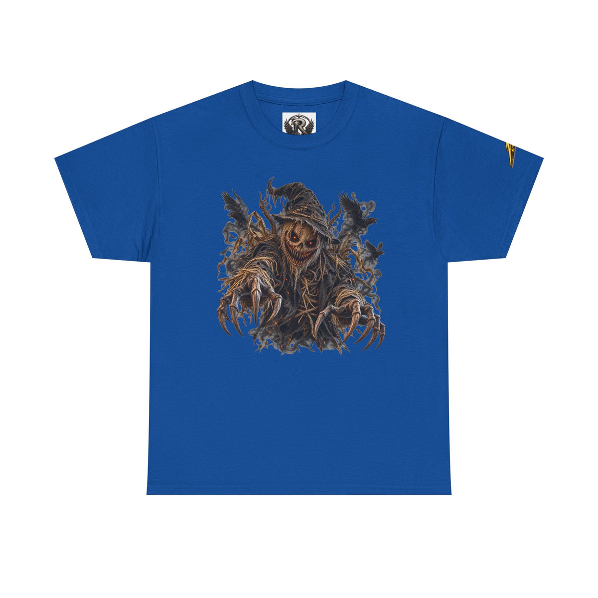 Scarecrow Reaper Graphic Tee — Spooky Halloween Horror Shirt