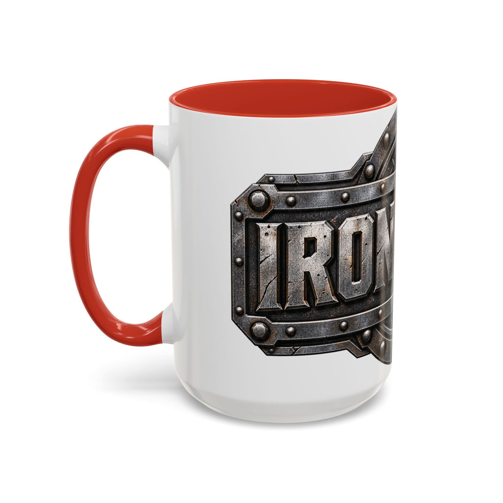 Metal Shield Coffee Mug — 'Iron Clad' Rustic Industrial Accent Mug
