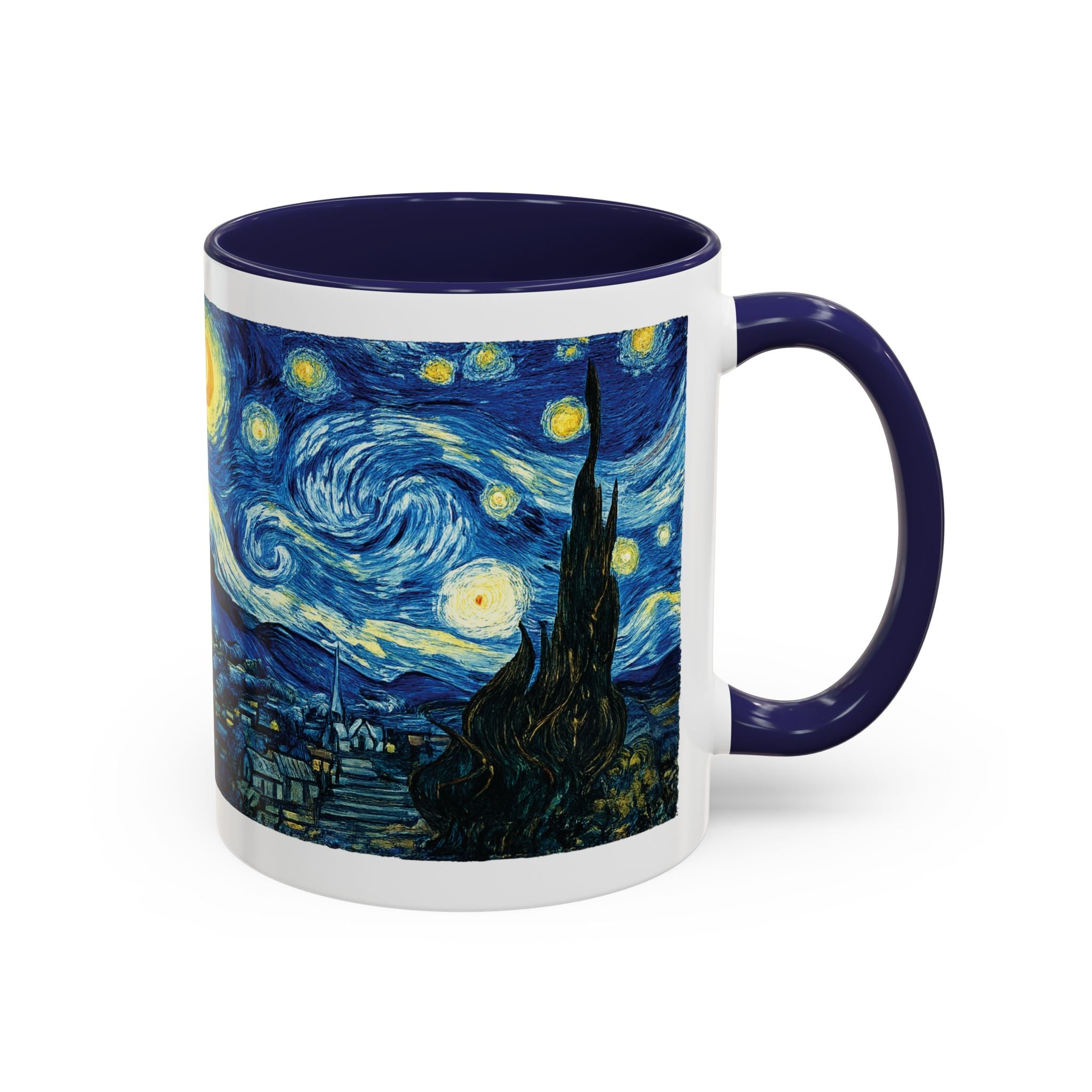 Starry Night Accent Coffee Mug — Van Gogh Style Night Sky Coffee Cup (11/15oz)