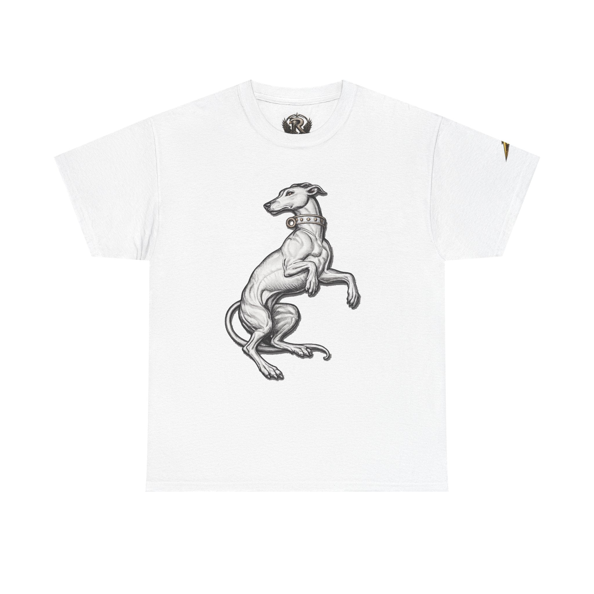 Greyhound Illustration Tee — Vintage Reared Dog Graphic T-Shirt
