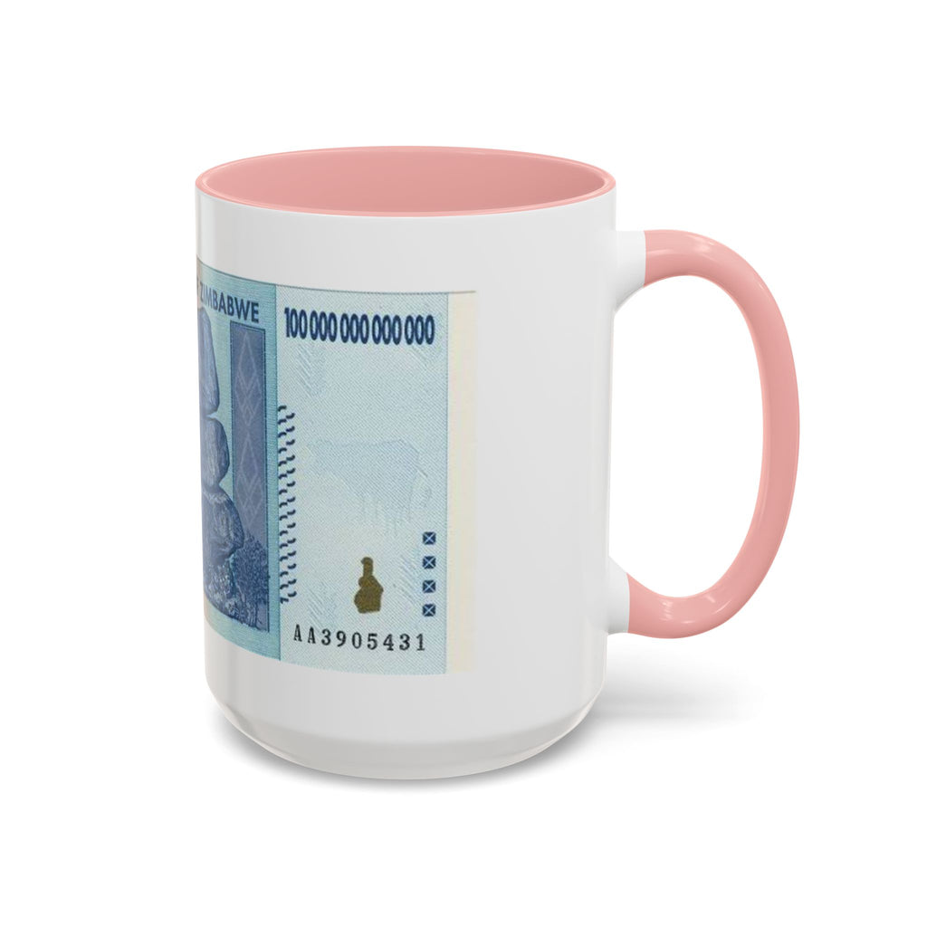 Zimbabwe Trillion Dollar Note Coffee Mug — Vintage Currency Accent Mug (11/15oz)