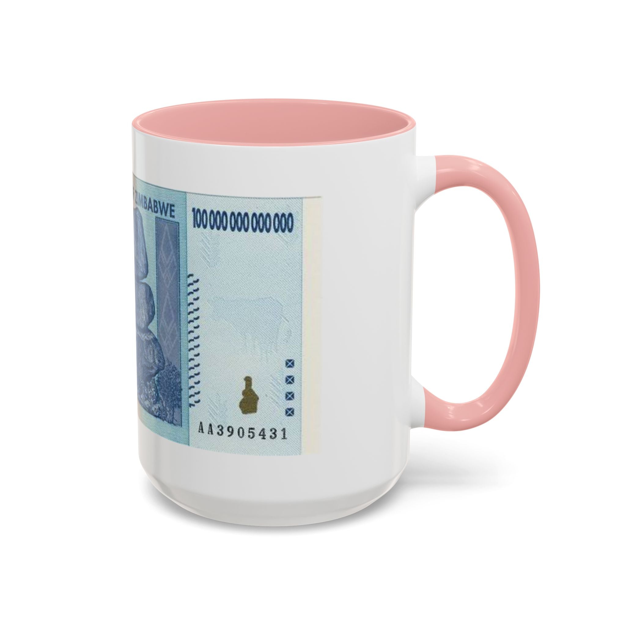 Zimbabwe Trillion Dollar Note Coffee Mug — Vintage Currency Accent Mug (11/15oz)