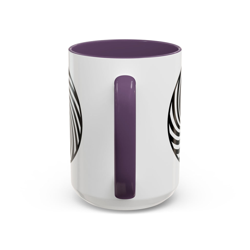 Hypnotic Swirl Accent Mug — Black & White Spiral Coffee Cup (11/15oz)