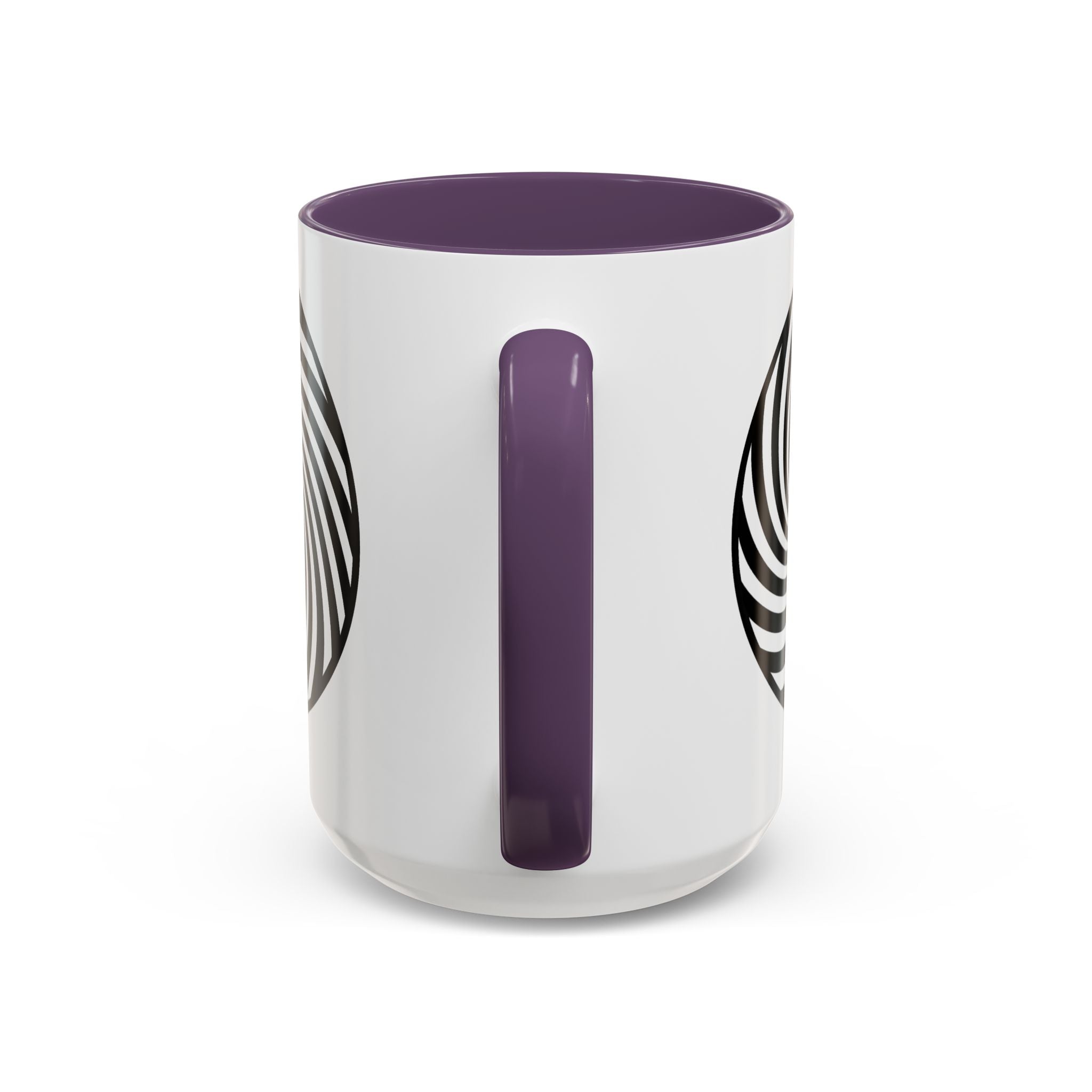 Hypnotic Swirl Accent Mug — Black & White Spiral Coffee Cup (11/15oz)