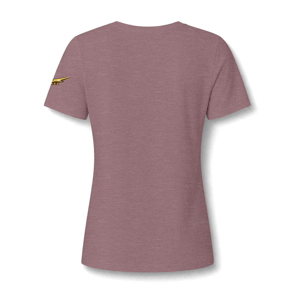 Women's V-Neck Tee — Flying Pig Angel Graphic