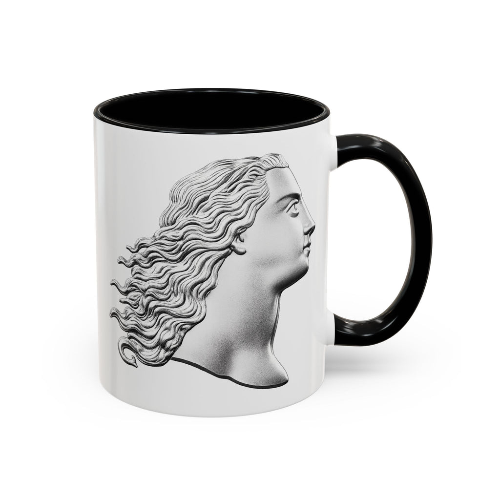 Sculpted Profile Accent Coffee Mug — Classical Bust Design (11/15 oz)