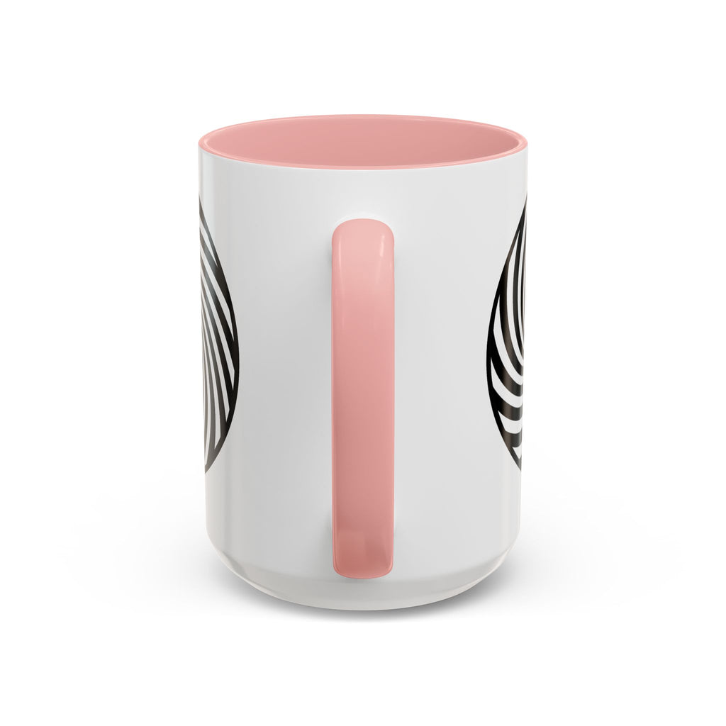 Hypnotic Swirl Accent Mug — Black & White Spiral Coffee Cup (11/15oz)