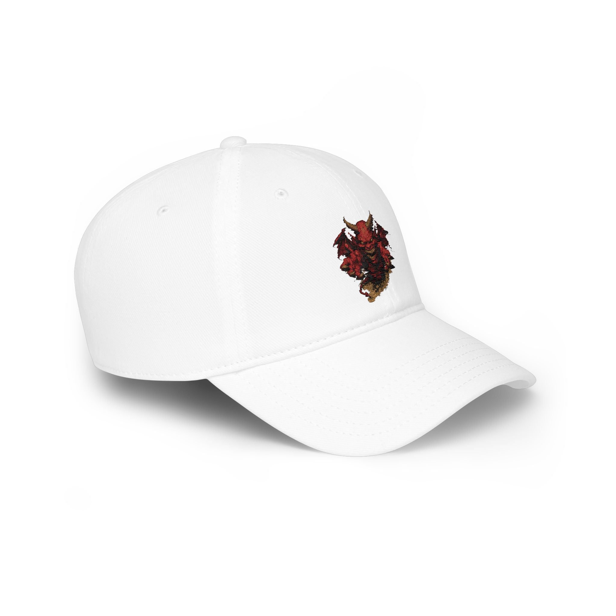 Devil Skull Embroidered Evil Baseball Cap - Low-Profile Hat