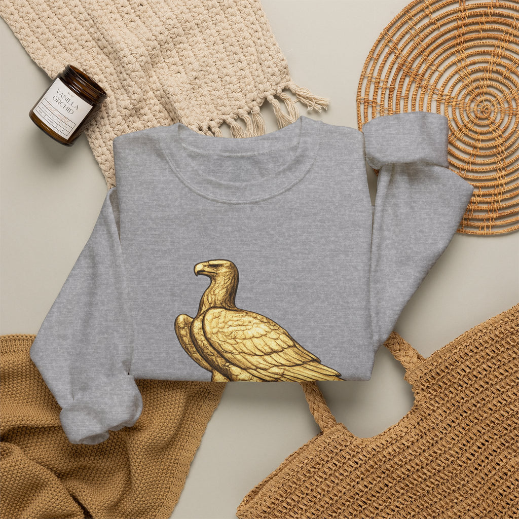 Crewneck Sweatshirt — Gold Eagle 'In God We Trust' Patriotic Pullover
