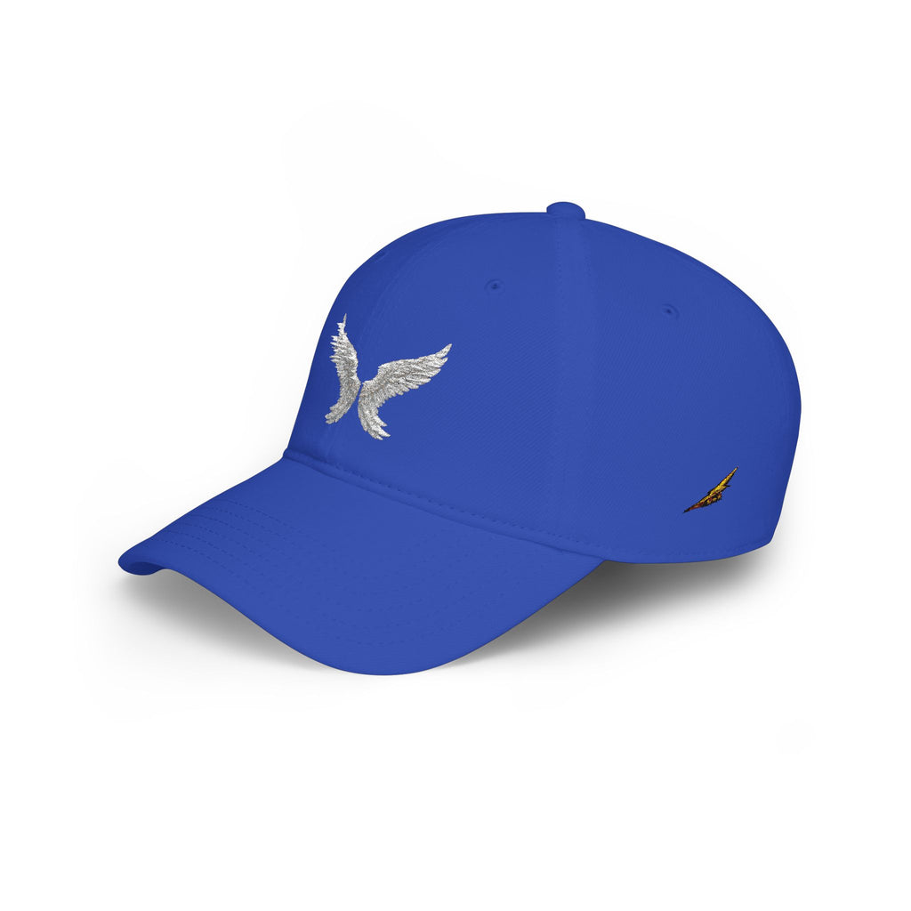 Silver Angel Wings Embroidery — Low Profile Baseball Cap