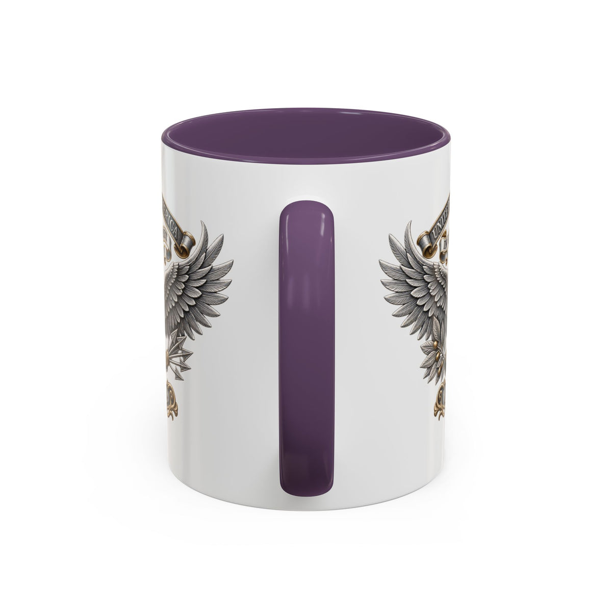 Eagle Shield Accent Coffee Mug — Patriotic "In God We Trust" Design