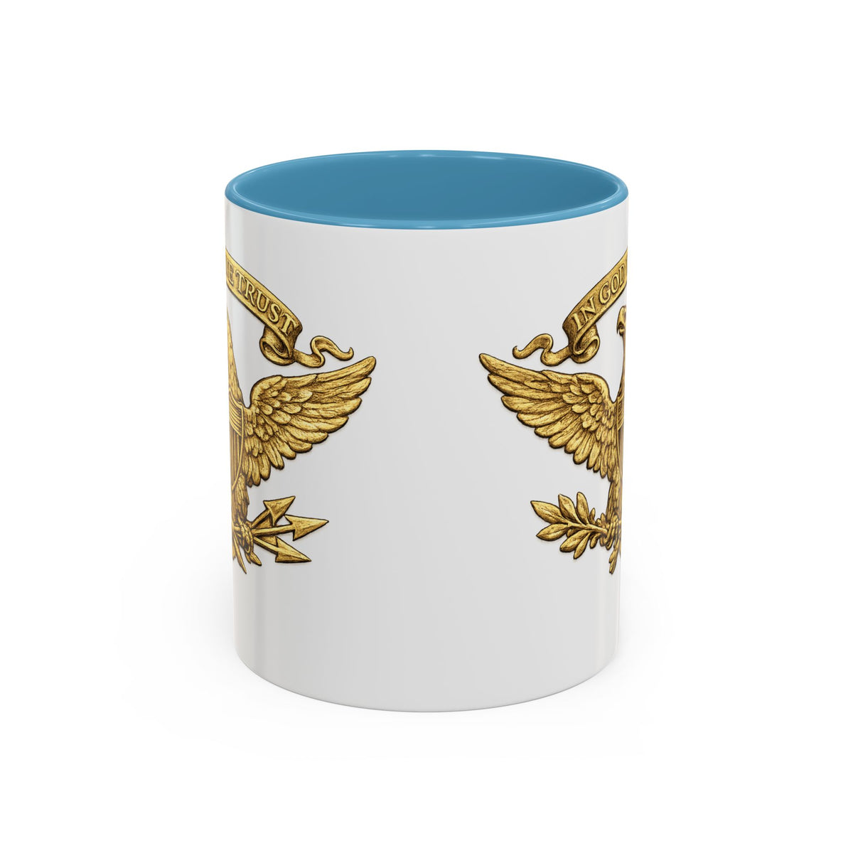 Gold Eagle 'In God We Trust' Accent Coffee Mug — Patriotic 11/15oz