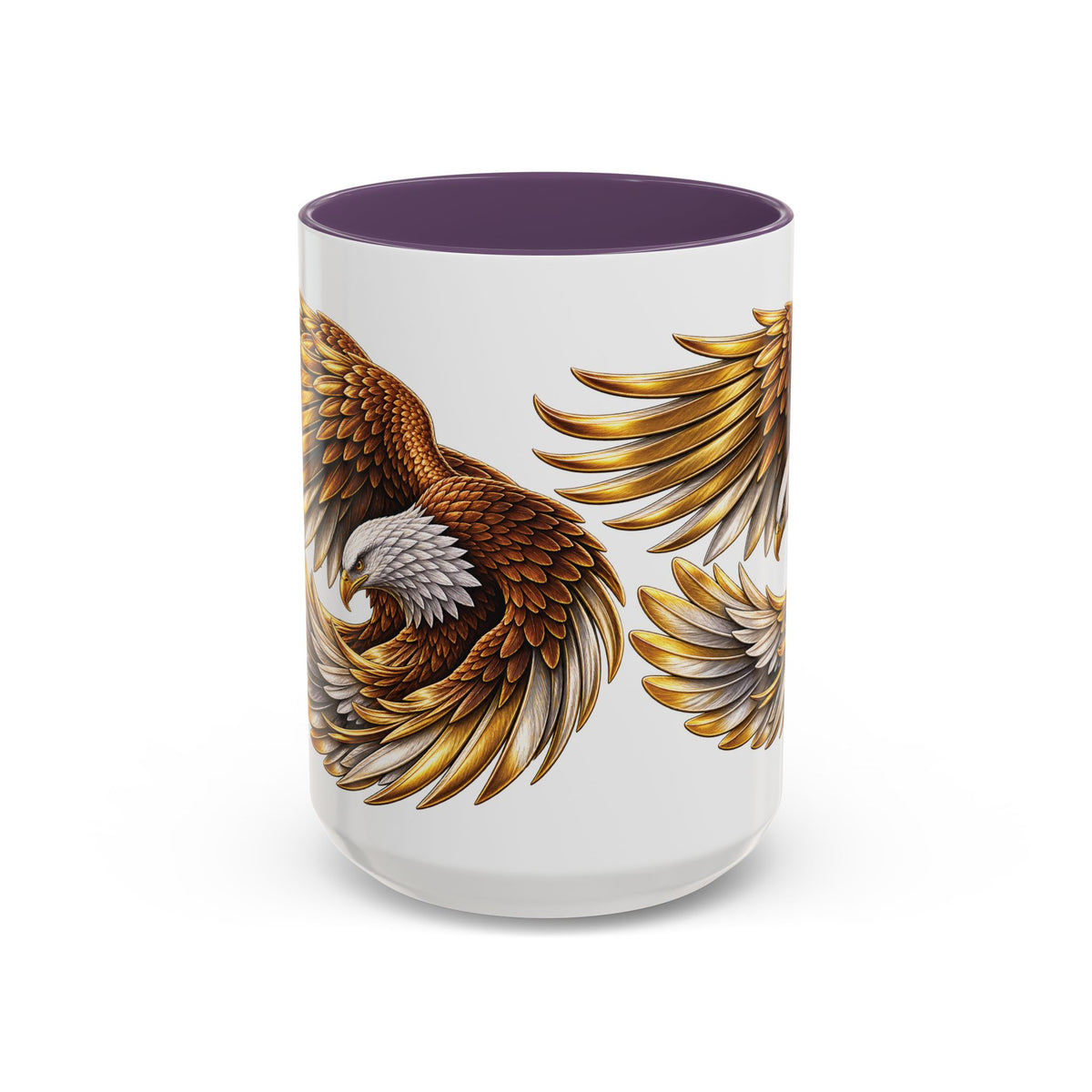 Golden Eagle Coffee Mug — Accent Ceramic Mug with Majestic Eagle Design