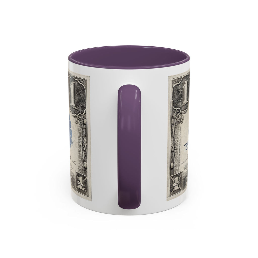 Dollar Bill Accent Coffee Mug — Vintage US Currency Design (11/15oz)