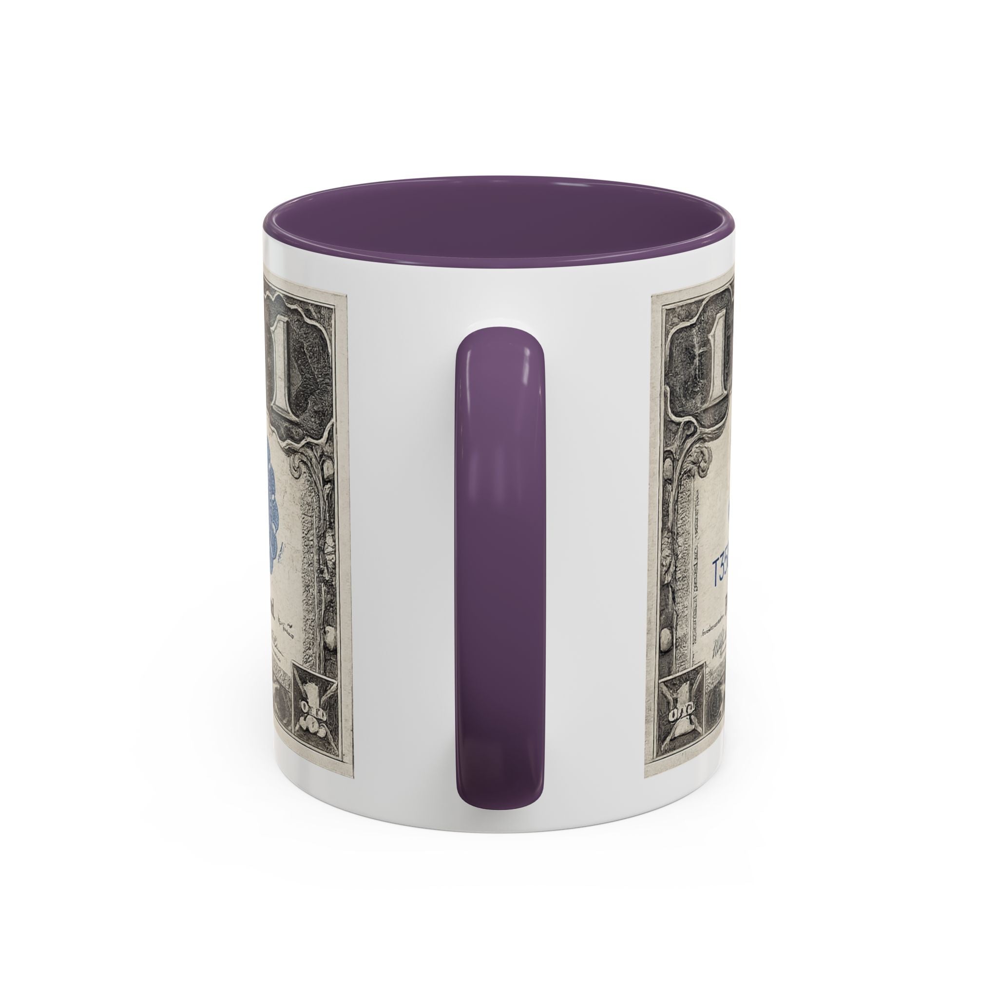 Dollar Bill Accent Coffee Mug — Vintage US Currency Design (11/15oz)