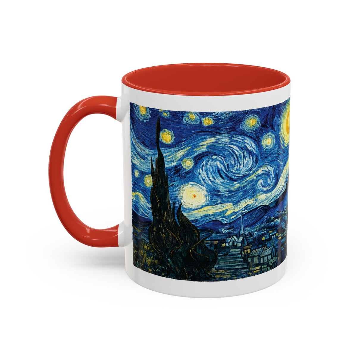 Starry Night Accent Coffee Mug — Van Gogh Style Night Sky Coffee Cup (11/15oz)