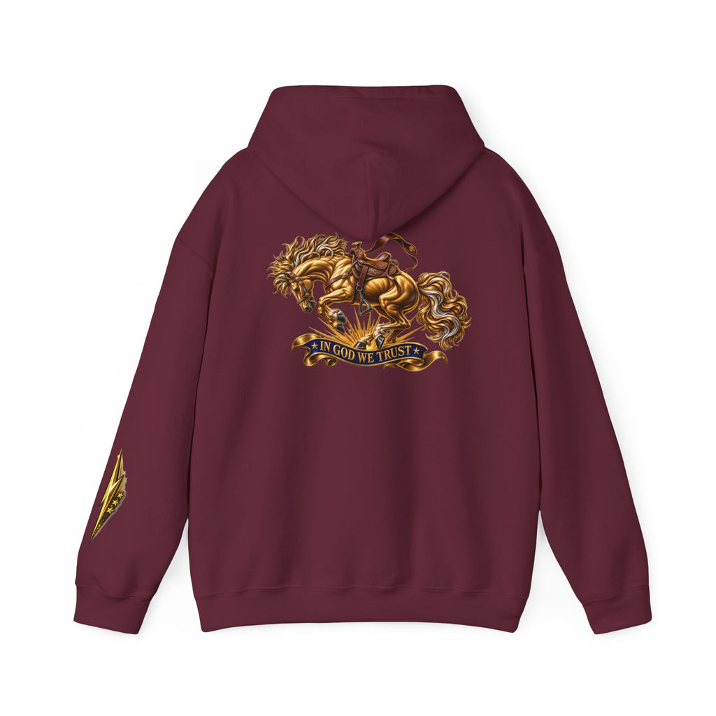 Golden Horse Hoodie — Regal Graphic Sweatshirt