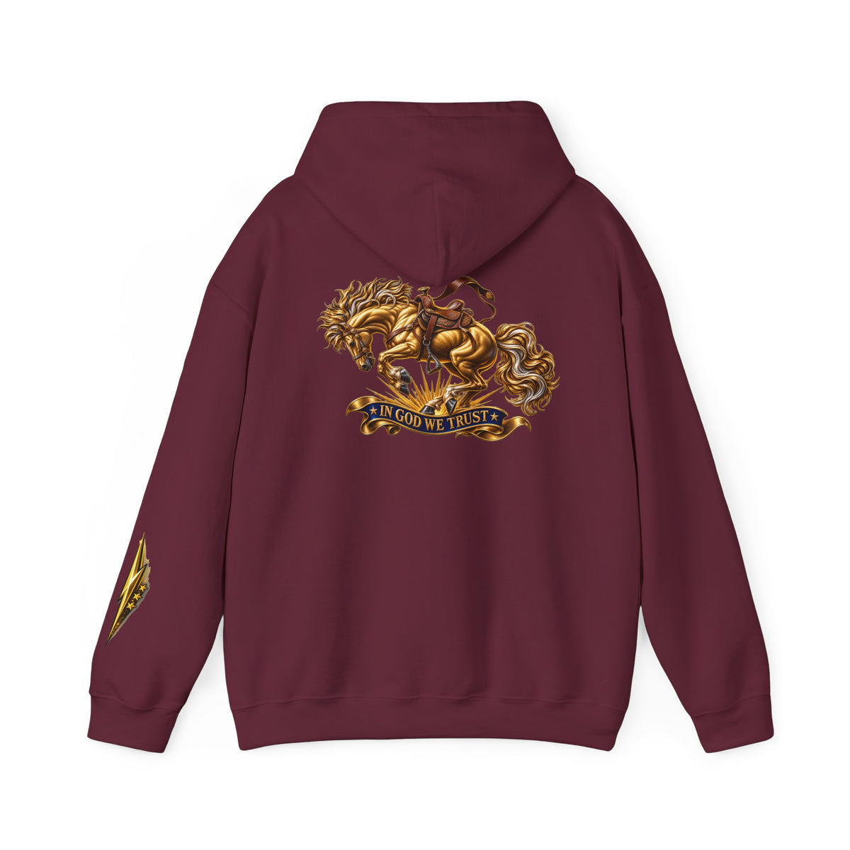 Golden Horse Hoodie — Regal Graphic Sweatshirt