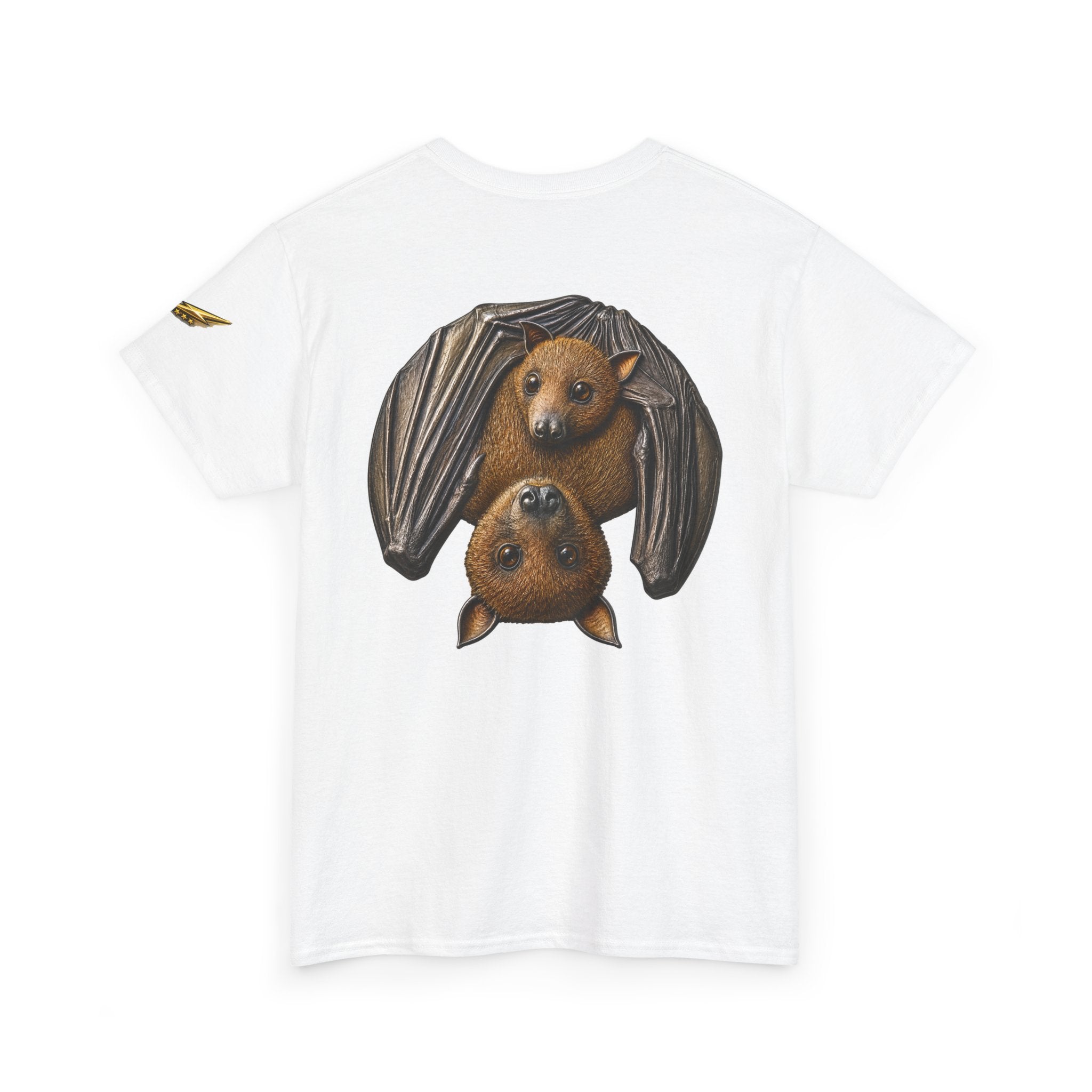 Bat Duo Graphic Tee — Cute Hanging Bats Back Print T-Shirt