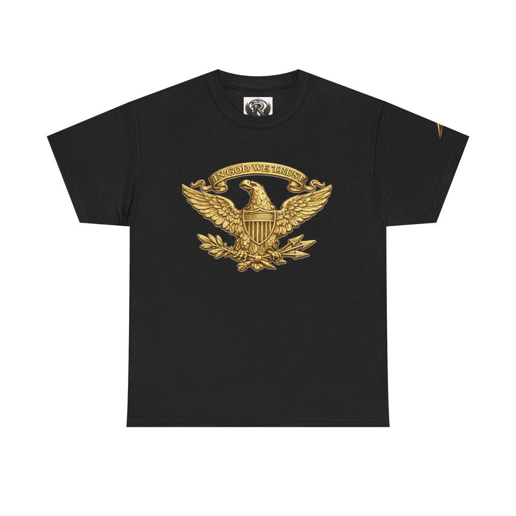 Eagle Crest T‑Shirt — Vintage Gold Eagle Emblem Patriotic Tee