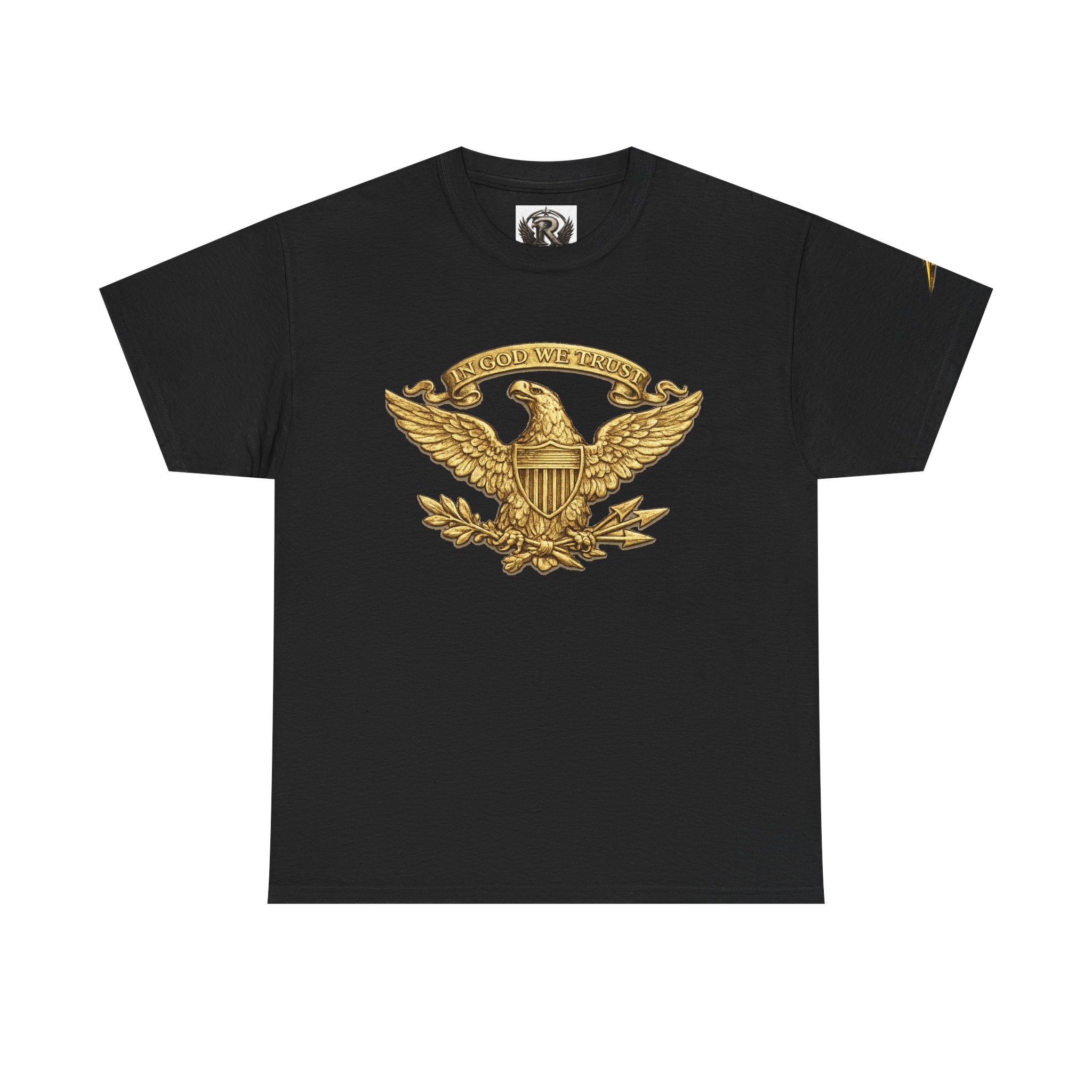 Eagle Crest T‑Shirt — Vintage Gold Eagle Emblem Patriotic Tee
