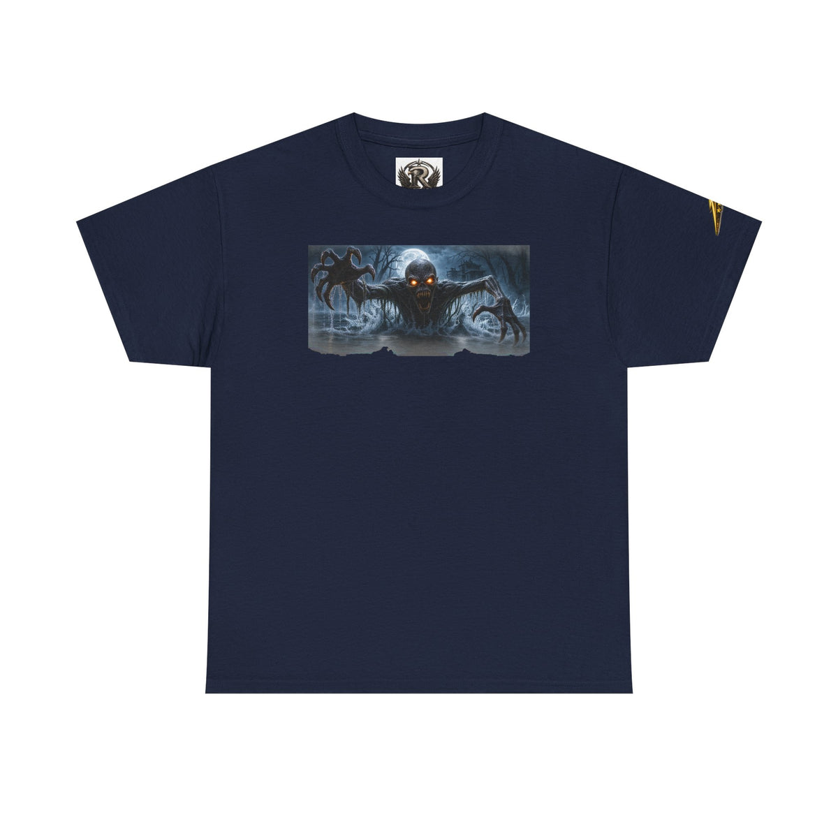 Horror Night Graphic Tee — Creepy Demon Design