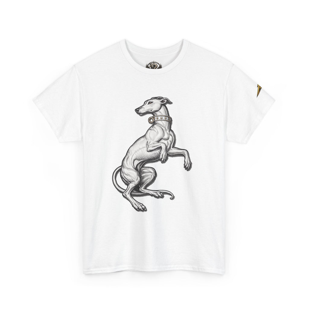 Greyhound Illustration Tee — Vintage Reared Dog Graphic T-Shirt