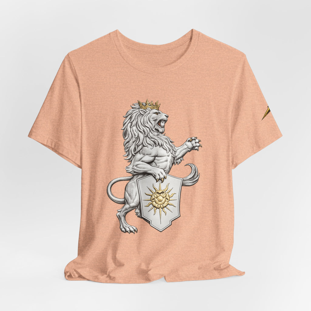 Lion Crest T-Shirt — Regal Sun Shield Graphic Tee