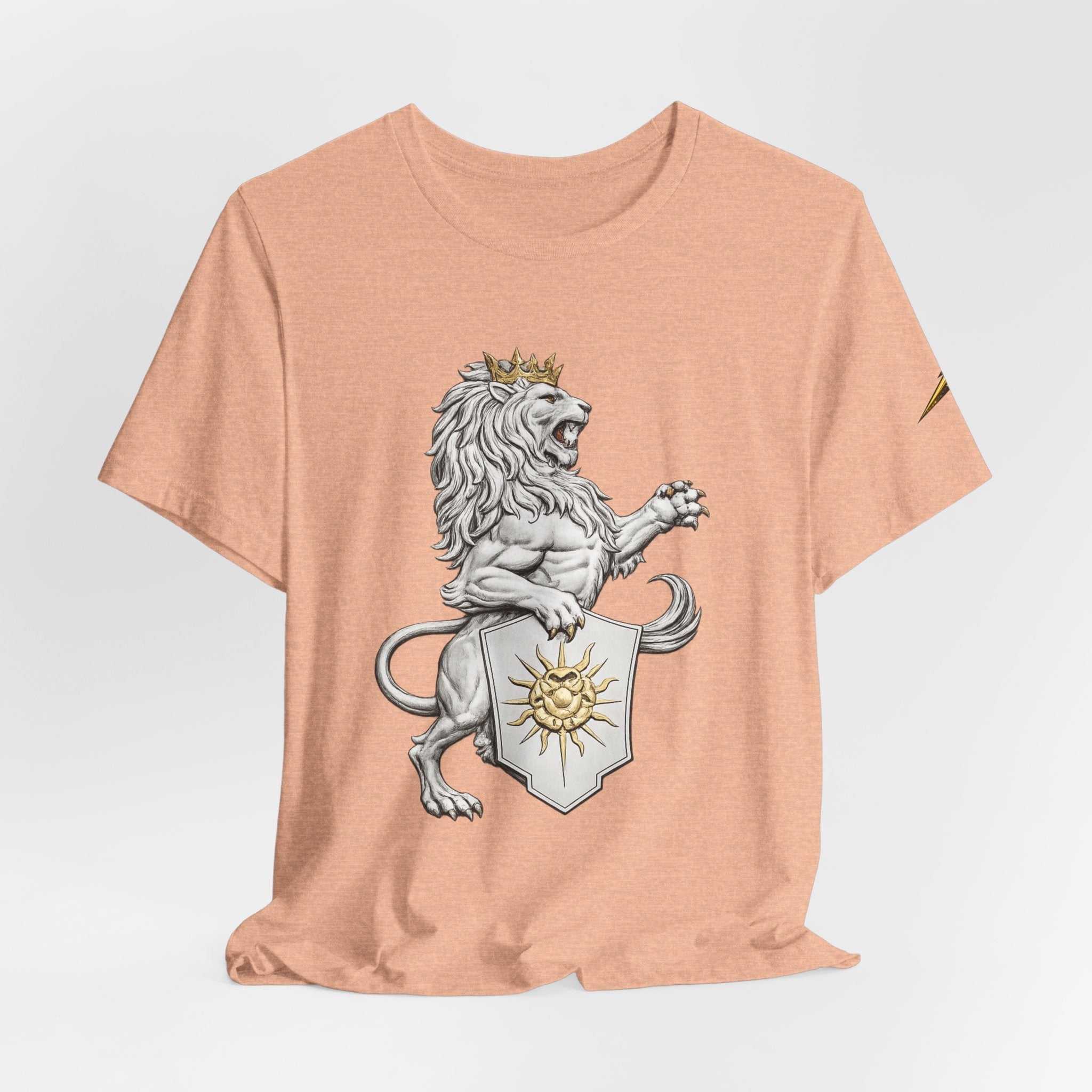 Lion Crest T-Shirt — Regal Sun Shield Graphic Tee