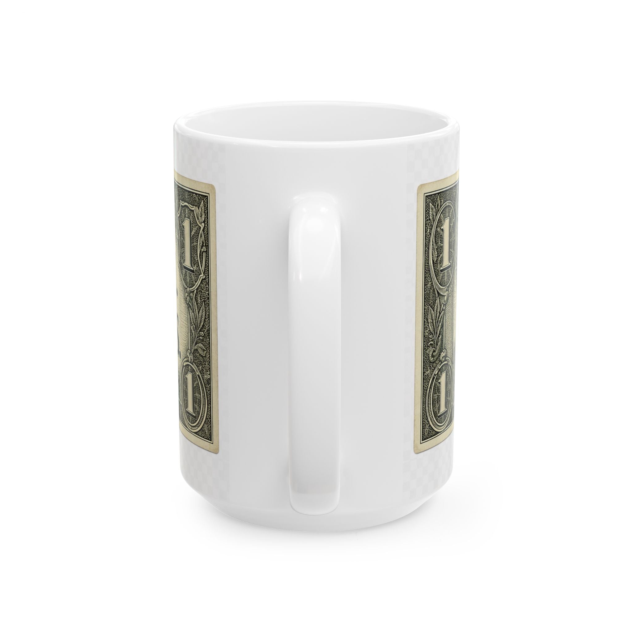 Dollar Bill Mug — "Bad Attitude, Great Results" Ceramic Coffee Cup (11oz & 15oz)