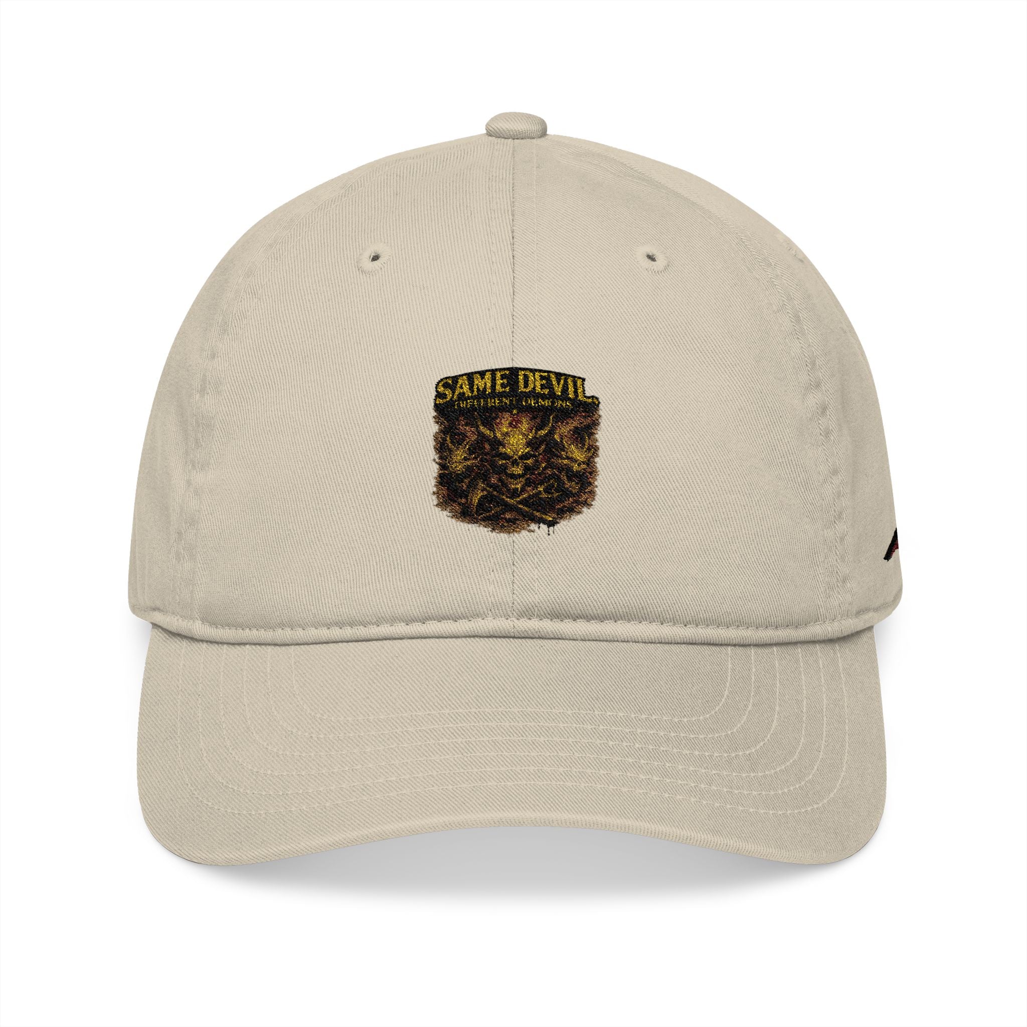 Embroidered Shield Baseball Cap – Organic Cotton, Vintage Crest Design