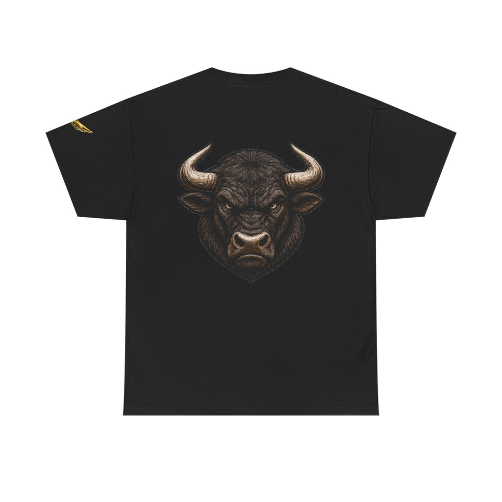 Bull Head Graphic Tee — Fierce Bison Illustration T-Shirt