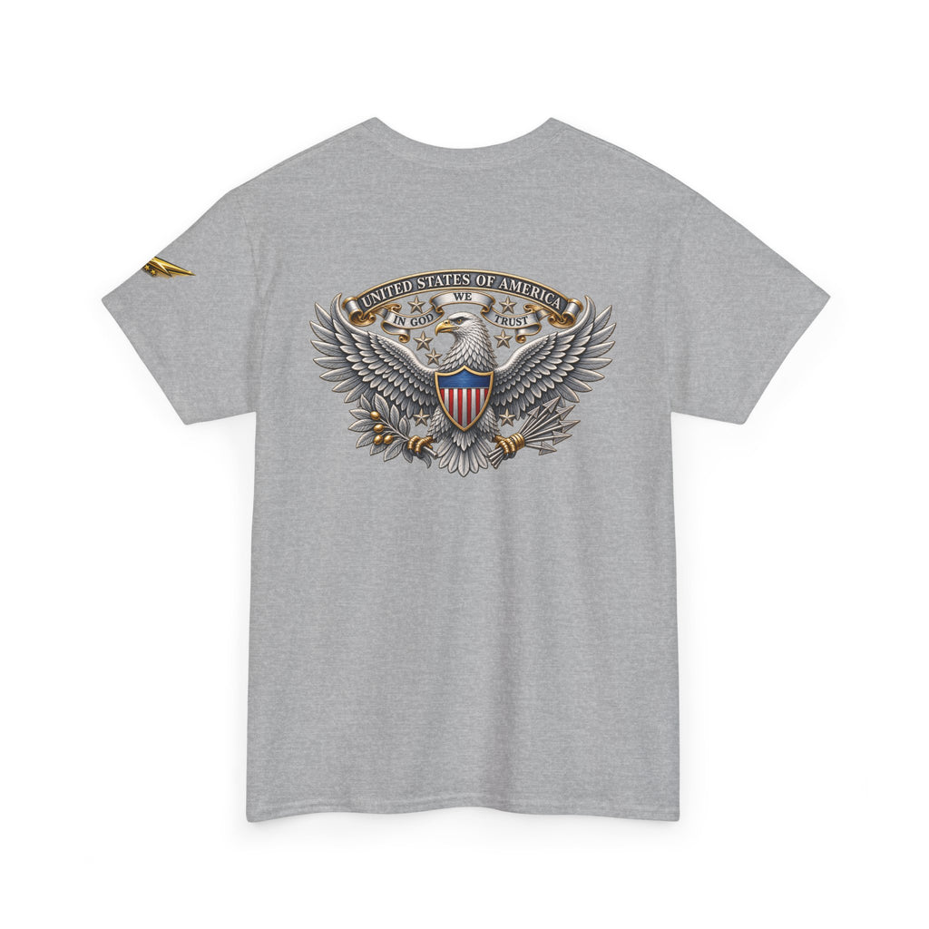Patriotic Eagle Graphic Tee – American Shield Front & Back T‑Shirt