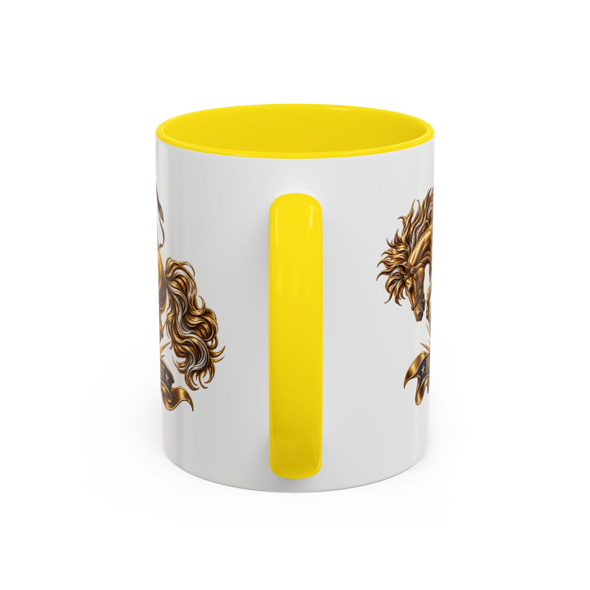 In God We Trust Golden Horse Accent Coffee Mug