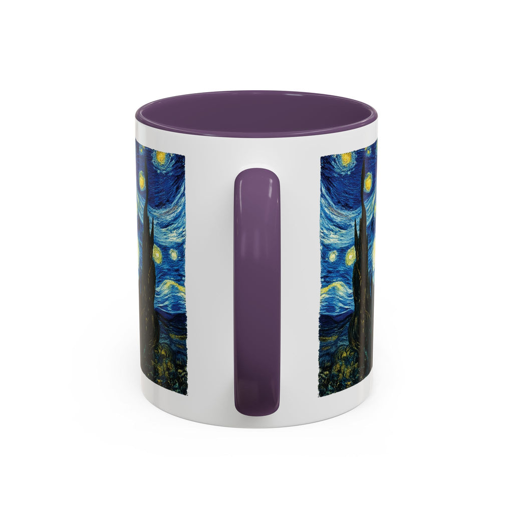 Starry Night Accent Coffee Mug — Van Gogh Style Night Sky Coffee Cup (11/15oz)