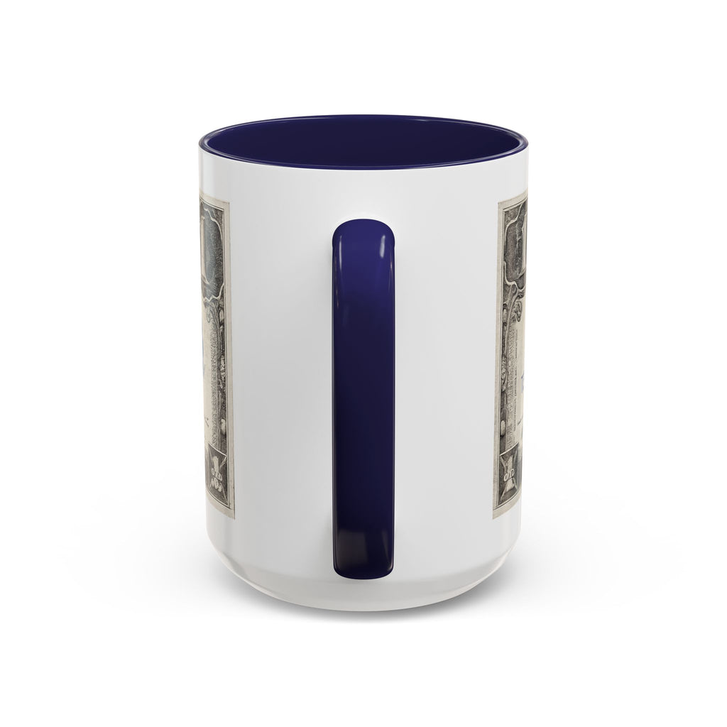 Dollar Bill Accent Coffee Mug — Vintage US Currency Design (11/15oz)
