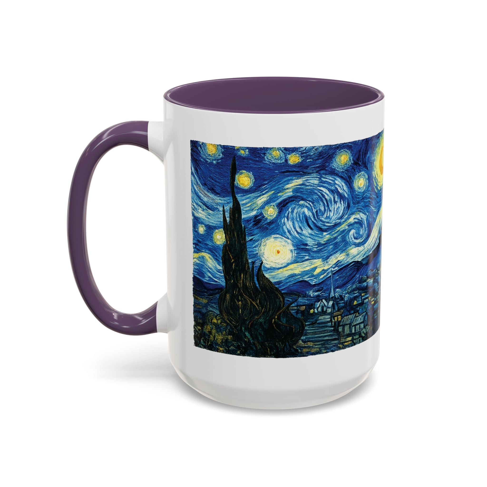 Starry Night Accent Coffee Mug — Van Gogh Style Night Sky Coffee Cup (11/15oz)