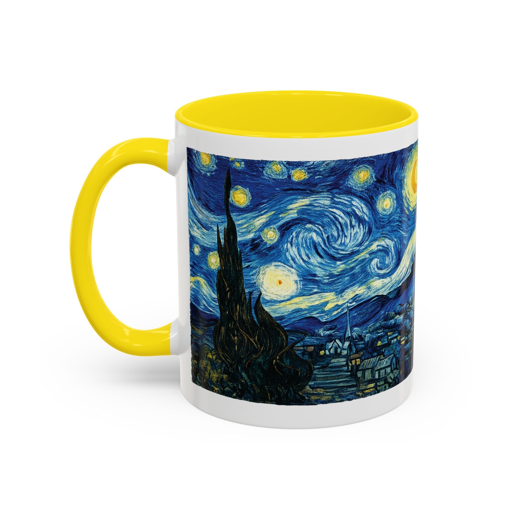 Starry Night Accent Coffee Mug — Van Gogh Style Night Sky Coffee Cup (11/15oz)